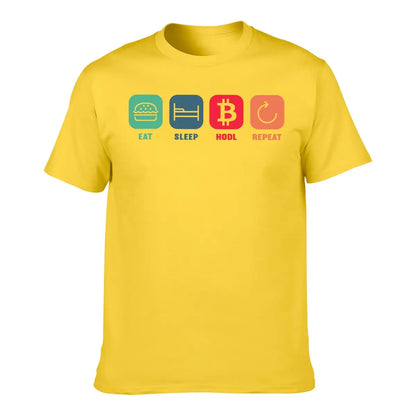 Eat Sleep Hodl Repeat Bitcoin Cryptocurrency Trading Crypto T-Shirt
