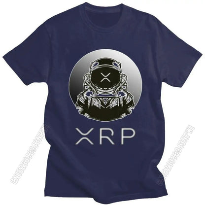 Ripple Xrp to the Moon T Shirt Men Cotton Tshirt Urban Tee Tops Bitcoin T-Shirts Fitted Streetwear Clothing Gift