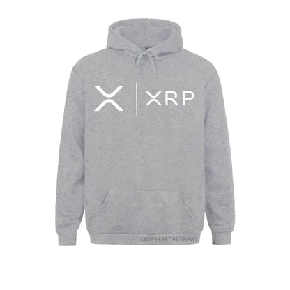 Side by Side Ripple Coin XRP Sweatshirt Unique Design Hoodie Organic Costume Faddish Homme High Street Pullovers Shirt