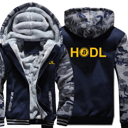 Bitcoin HODL Hoodies Men Cool Coat Thicken Cryptocurrency Sweatshirt Mans Jacket Hoody