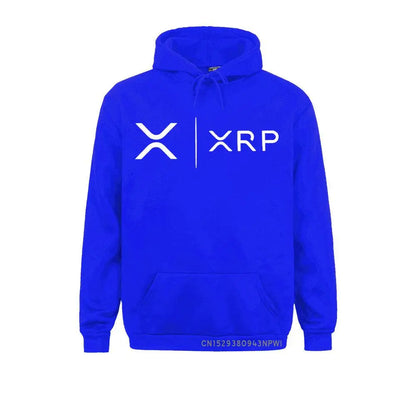 Side by Side Ripple Coin XRP Sweatshirt Unique Design Hoodie Organic Costume Faddish Homme High Street Pullovers Shirt