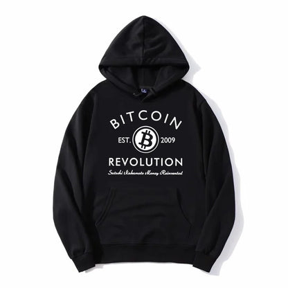 Novelty Bitcoin Revolution Hoodie Men Blockchain